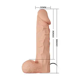 Страпон Ultra Passionate Harness, 24 см (тілесний) - мініатюра 7