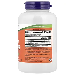 Натуральна добавка NOW Panax Ginseng 500 mg, 250 вегакапсул - мініатюра 2