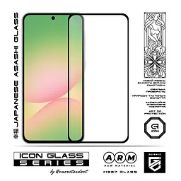 Захисне скло для Samsung Galaxy A37 5G, Icon, 2.5D загартоване скло, повне проклеювання, глянсове, удароміцне, з олеофобним покриттям, сумісне з чохлами, міцність 9H, проста установка, ArmorStandart (ARM89653) - мініатюра 2