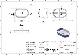 Умивальник Miraggio Sorrento mirasoft 0001024, Білий матовий - мініатюра 5
