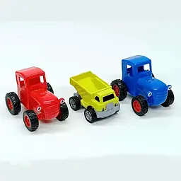 Ферма Синій трактор, навантажувач, 2 трактори, вантажівка, 32x8x21.5 см - мініатюра 3