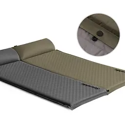 Килимок самонадувний Naturehike (CNK2300DZ014) 6см - з подушкою - одномісний - графіт - мініатюра 4