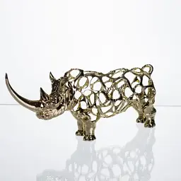 Декоративна фігурка Yiwu Rhinoceros 23х6х10 см металева статуетка колекційна для дому декор на камін HP-7-22