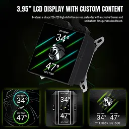 СВО GameMax Glacier 240 LCD Black (GLACIER 240 LCD BK) - мініатюра 10