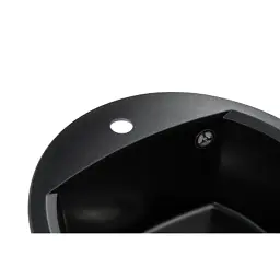 Мийка кухонна GRANADO RONDA black shine з сифоном (470*490mm.) (gr2201) - мініатюра 5