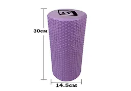 Масажний ролик EasyFit Foam Roller 30 см Бузковий - мініатюра 2