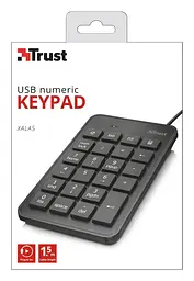 Клавіатура мембрана Xalas USB-A Numeric Keypad 23Key, USB-A, чорний Trust teh0013889 - мініатюра 5