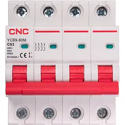 Модульний автоматичний вимикач CNC YCB9-80M 4P C63 6ka