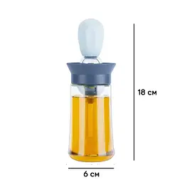 Диспенсер для олії та оцту Semi Dispenser 180 мл, Blue/Turquoise із силіконовим пензлем - мініатюра 10