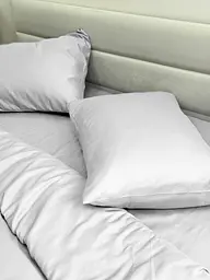 Комплект постільної білизни Ecotton Євро 210х220 см однотонний світло-сірий Light grey (25191) - мініатюра 5