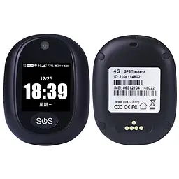 GPS трекер брелок 4G для дітей і літніх людей, з камерою, сенсорним екраном, кнопкою SOS, аудіозвонком, крокоміром VJOYCAR RF-V45 (100627) - мініатюра 4