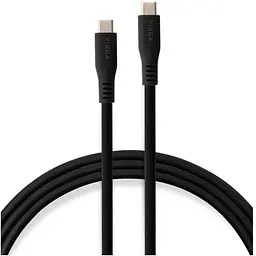 Дата кабель USB-C to USB-C 1.2m UBS3.2 Gen2 10G 100W Chip Silicon Black Vinga (VCPDCCC31012SB)