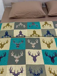 Комплект постільної білизни Ecotton полуторний 29345-3 Оленi на зеленому (24286) - мініатюра 8
