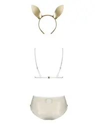 Еротичний костюм Obsessive Neo Goldes L/XL білий - мініатюра 6