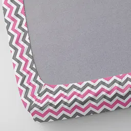 Набір простирадл на резинці Cosas Pink Zigzag & Dots 60х120х12 см (SetSheet_ZigPinkGrey_DropWGrey_120x60) - мініатюра 8