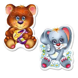 Дитячі магнітні пазли "Лісові жителі" Vladi Toys VT3208-17, 9 елементів - мініатюра 2