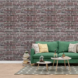 Самоклейка декоративна 3D панель 3D Loft під червону катеринославську цеглу в рулоні 20 м 20000x700x3мм - мініатюра 2
