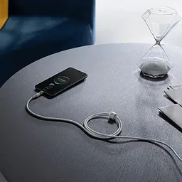 Дата кабель Baseus Gem Fast Charging USB to Type-C 100W (2m) (P10373002111) Moon White - мініатюра 2