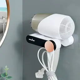 Тримач для фену MVM BP-32, білий з чорним (BP-32 WHITE/BLACK) - мініатюра 4