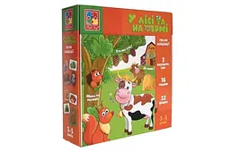 Настільна гра "Асоціації. У лісі та на фермі" VT1804-46 VladiToys