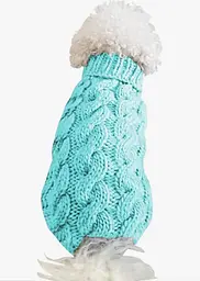 Светр для собак та котів EcoToys Blue M блакитний A: 25 см B: 36 см C: 27 см 6947 - мініатюра 3