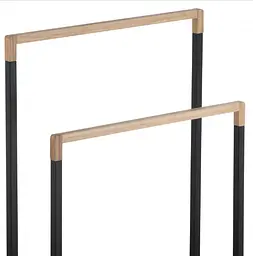 Вішалка для рушників Yoka Zola black bamboo P.ZOLA-2-BLK, Чорний матовий - мініатюра 3