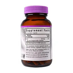 Мінерали Bluebonnet Nutrition Хелатний Цинк, Albion, 90 гелевих капсул (BLB-00680) - мініатюра 2