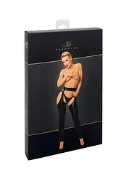 Легінси Noir Handmade F323 Rebel, XL, black, під латекс, з відкритими стегнами та сідницями - мініатюра 9