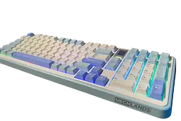 Клавіатура MechLands Vibe99 Cream Mint Switch RGB White/Blue - мініатюра 3
