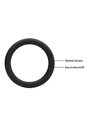 Набір ерекційних кілець ShotsToys Round Cock Ring Set, 3 шт (чорний) - мініатюра 8