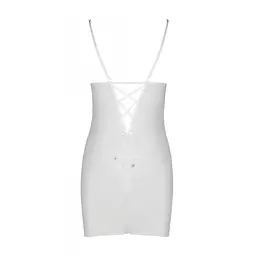 Сорочка з вирізами на грудях, стрінги Passion LOVELIA CHEMISE L/XL, white - мініатюра 6