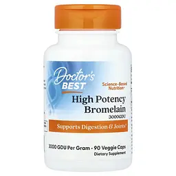 Бромелайн Bromelain 500 mg 90 Caps Doctor's Best vit0006451