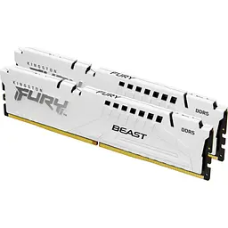 Модуль пам'яті для комп'ютера DDR5 64GB (2x32GB) 5600 MHz FURY Beast White Kingston Fury (ex.HyperX) (KF556C40BWK2-64) - мініатюра 2