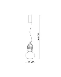 Підвісний світильник, люстра Italux PND-98374-18W-GD Eris Led 1x18W 3000K 2235Lm IP20 Золотий - мініатюра 2