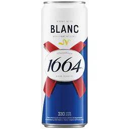 Упаковка пива Kronenbourg 1664 Blanc світле 4.8% 7.92 л (0.33 л х 24 шт.) з/б - мініатюра 2