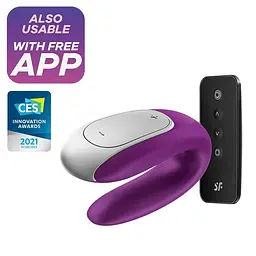 Вібратор для пар Satisfyer Double Fun 9 см фіолетовий - мініатюра 5