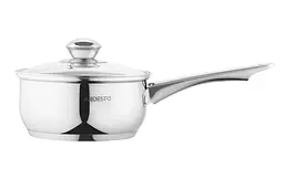 Ківш Ardesto Gemini Gourmet, зі скляною кришкою, нержавіюча сталь, 1,4 л (AR1914GSS) - мініатюра 2