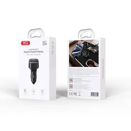 FM модулятор XO BCC17 Car Charger Smart Bluetooth Dual Port PD 30W Чорний (BCC17.black) - мініатюра 4