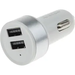 Автомобільний зарядний пристрій TOTO TZZ-58 Car charger metal 2USB 2,1A Silver - мініатюра 3