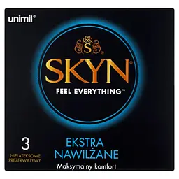 Презервативи Unimil Skyn Ekstra Nawilżane безлатексні 3 шт. - мініатюра 3