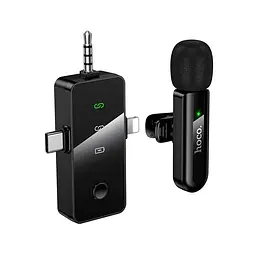 Мікрофон HOCO Fair бездротовий мікрофон L20B (iP/Type-C/3.5) |ENC, 2.4G|