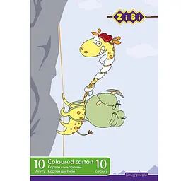 Кольоровий картон A4 10 кольорів – 10 аркушів 230 г/м² KIDS Line (ZB.1950)