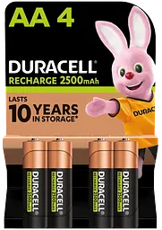 Акумулятори Duracell Rechargeable AA 2500 mAh, 4 шт. (6486621)