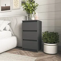 Тумбочка на 3 шухляди Moreli T-216 Ш400/В758/Г398 Антрацит