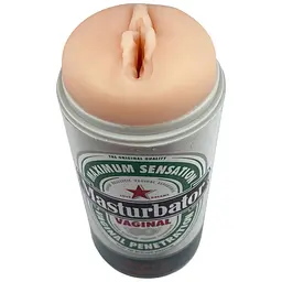 Мастурбатор-вагіна Alive Heineken Vagina II у вигляді банки пива, реалістичний - мініатюра 2