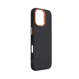 Карбоновый чехол для Apple iPhone 17, LikeCarbon2 SE MagCase, черный, тонкий защитный чехол-панель из поликарбоната с магнитами N52, MagSafe, противоударный, совместим с беспроводной зарядкой, приподнятые края для защиты камеры, ArmorStandart (ARM89160) - мініатюра 3