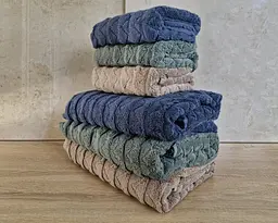 Набір турецьких махрових рушників Cestepe MicroCotton Premium 3 штуки 50x90 + 3 штуки 70х140 Ucgen 1 щільність 600 г/м2 - мініатюра 4