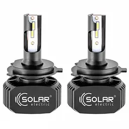 LED лампи автомобільні Solar H4 12/24V 5000Lm 40W 6000K IP65 2 шт радіатор (8204)