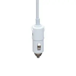 Автомобільний зарядний пристрій із розгалужувачем прикурювача Hoco C1 + 2 USB White - мініатюра 3