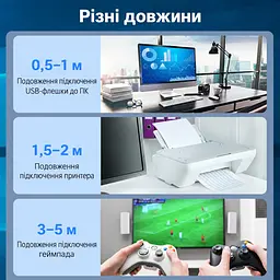 Кабель-подовжувач Vention CBHBD USB 3.0 Type-A 0,5 м чорний (CBHBD) - мініатюра 15